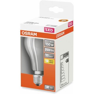 Osram LED Filament Leuchtmittel Birnenform A70 17W = 150W E27 matt 2452lm FS warmweiß 2700K