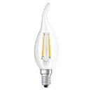 Osram LED Filament Retrofit Windstoß Kerze 4W = 40W E14 klar Classic BA 40 FS warmweiß 2700K