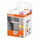 Osram LED Leuchtmittel Glas Reflektor R80 4,3W = 60W E27 matt 345lm FS warmweiß 2700K 36°