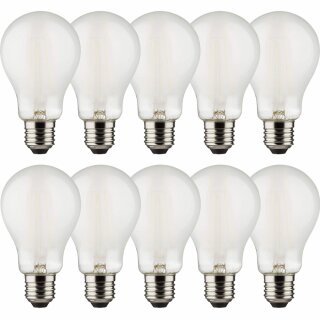 10 x Müller-Licht LED Filament Leuchtmittel Retro Birne A60 6W = 60W E27 matt 806lm warmweiß 2700K