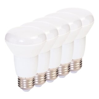 5 x Müller-Licht LED Leuchtmittel Reflektor R63 6W = 40W E27 matt warmweiß 2700K flood 120°