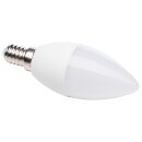 7 x Müller-Licht LED Leuchtmittel Kerze 5,5W = 37W E14 matt 420lm Ra>95 warmweiß 2700K 180°