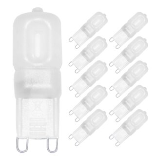 10 x Müller-Licht LED Stiftsockellampe 2,5W = 19W G9 matt 180lm warmweiß 2700K