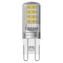 3 x Osram LED Leuchtmittel Stiftsockellampe 2,6W = 30W G9 klar 320lm warmweiß 2700K 300°