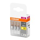 3 x Osram LED Leuchtmittel Stiftsockellampe 2,6W = 30W G9 klar 320lm warmweiß 2700K 300°