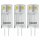 3 x Osram LED Leuchtmittel Stiftsockellampen 0,9W = 10W G4 klar 12V 100lm warmweiß 2700K 320°