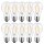 10 x LED Filament Glühbirne 2W = 25W E27 klar Glühlampe warmweiß 2700K