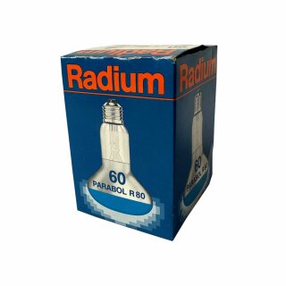 Radium Glühbirne R80 Reflektor 60W E27 Blau Parabol Glühlampe farbig dimmbar
