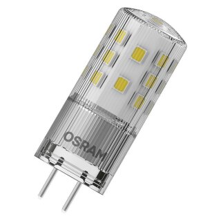 Osram LED Leuchtmittel Stiftsockellampe 4W = 40W GY6,35 klar 12V 470lm warmweiß 2700K 320°