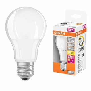 Osram LED Leuchtmittel Classic Birne 10W = 75W E27 matt 1055lm warmweiß 2700K Tageslichtsensor