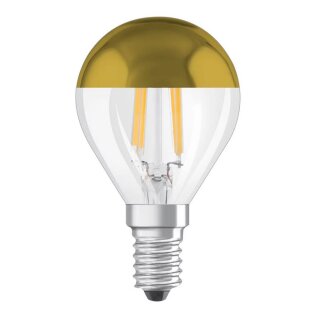 Osram LED Filament Leuchtmittel Tropfen 4W = 34W E14 Kopfspiegel Gold 380lm warmweiß 2700K
