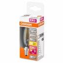 Osram LED Filament Kerze 4W = 40W E14 klar 470lm warmweiß 2700K Schalter 3-Stufen-Dimmbar