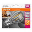 Osram LED Filament Leuchtmittel Birnenform A60 4,5W = 40W E27 klar GlowDim warmweiß 2200K-2700K DIMMBAR