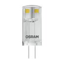 Osram LED Leuchtmittel Stiftsockellampe 0,9W = 10W G4 klar 100lm FS warmweiß 2700K