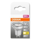 10 x Osram LED Leuchtmittel PAR16 Glas Reflektor Star 6,9W = 80W GU10 620lm warmweiß 2700K 120°