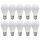 10 x Spectrum LED A60 Birne 11W = 80W matt E27 1050lm warmweiß 3000K DIMMBAR