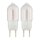 2 x LightMe LED Leuchtmittel Stiftsockellampen 1,2W = 12W G4 12V matt 100lm warmweiß 3000K 300°