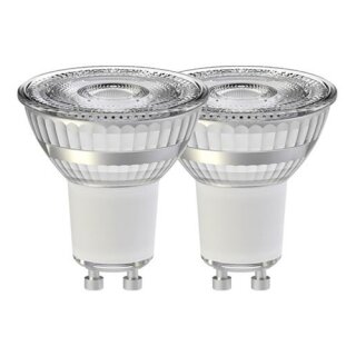 2 x LightMe LED Leuchtmittel PAR16 Glas Reflektor 4,5W = 51W GU10 350lm warmweiß 3000K 38°