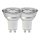 2 x LightMe LED Leuchtmittel PAR16 Glas Reflektor 4,5W = 51W GU10 350lm warmweiß 3000K 38°