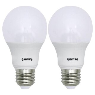 2 x LightMe LED Leuchtmittel Birne A60 8,8W = 60W E27 matt 810lm warmweiß 2700K 290°