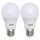 2 x LightMe LED Leuchtmittel Birne A60 8,8W = 60W E27 matt 810lm warmweiß 2700K 290°