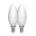 2 x LightMe LED Leuchtmittel Kerze 2,5W = 25W E14 matt 250lm warmweiß 2700K 320°