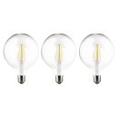 3 x Müller-Licht LED Filament Leuchtmittel G125 Retro Globe 7W = 60W E27 klar 806lm warmweiß 2700K Ra>90