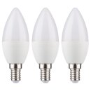 3 x Müller-Licht LED Leuchtmittel Kerzen 4,9W = 40W E14 matt 470lm warmweiß 2700K 180°