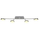 Brilliant LED Deckenleuchte Double Eisen gebürstet/Weiß 4 x 5W 1800lm warmweiß 3000K 3-Stufen-Dimmbar