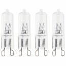 4 x XQ-lite Halogen Leuchtmittel Stiftsockellampe 30W = 40W G9 klar 405lm warmweiß 2800K dimmbar