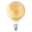 Osram LED Filament Smart+ G125 Globe 5,5W = 45W E27 Gold gelüstert 600lm warmweiß 2500K Dimmbar App Alexa Apple Bluetooth