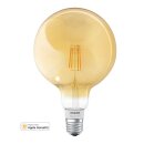 Osram LED Filament Smart+ G125 Globe 5,5W = 45W E27 Gold gelüstert 600lm warmweiß 2500K Dimmbar App Alexa Apple Bluetooth