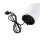 Heitronic Leuchtzylinder Lichtsäule Mundan Weiß 40cm IP44 max. 23W E27 ohne Leuchtmittel mit Erdspieß