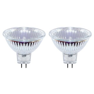 2 x GE Halogen Reflektor MR16 50W GU5,3 12V 680lm warmweiß 2900K dimmbar 36°