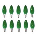 10 x Sylvania Glühbirne Kerze 40W E14 GRÜN...