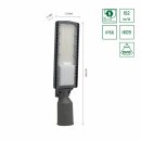 Spectrum LED Industrieleuchte Straßenleuchte Streetos Grau IP66 50W 7600lm Neutralweiß 4000K 130°/80°