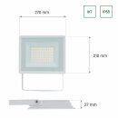 Spectrum LED Fluter Noctis Lux 3 Weiß IP65 100W 9000lm Neutralweiß 4000K 100°