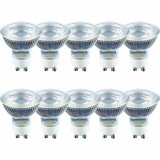 10 x LED Leuchtmittel PAR16 Glas Reflektor 4,9W GU10 400lm 927 warmweiß 2700K Ra>90 DIMMBAR