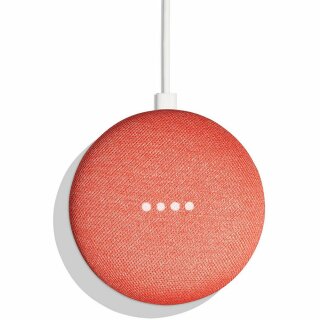 Google Home Mini Sprachassistent Lautsprecher Koralle Rot WLAN Smart Speaker