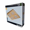 Briloner LED Deckenleuchte Gold eckig 28x28cm 4 x 5W...