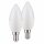 2 x CleverPick LED Leuchtmittel Kerzen 3,4W = 25W E14 matt 250lm warmweiß 2700K 280°