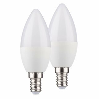 2 x CleverPick LED Leuchtmittel Kerzen 3,4W = 25W E14 matt 250lm warmweiß 2700K