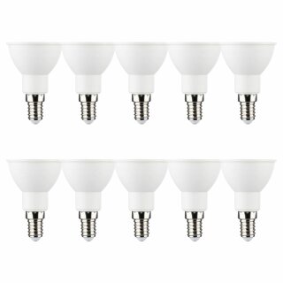 10 x LED Leuchtmittel PAR16 Reflektor 3,5W = 28W E14 300lm warmweiß 3000K 110°