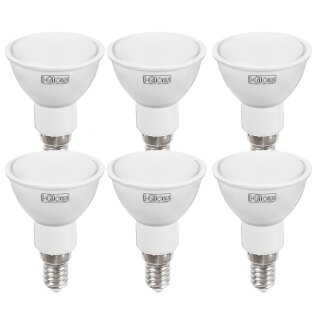 6 x I-Glow LED Leuchtmittel Reflektorform R50 3,5W = 25W E14 matt 300lm warmweiß 3000K
