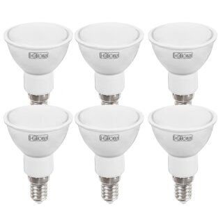 6 x I-Glow LED Leuchtmittel Reflektorform R50 3,5W = 25W E14 matt 300lm warmweiß 3000k