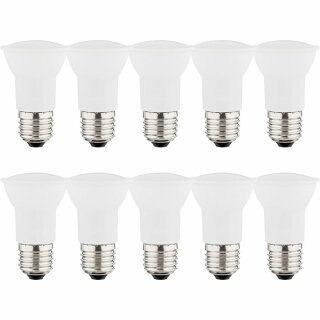 10 x LED Leuchtmittel PAR16 Reflektor 5,8W = 42W E27 230V 500lm warmweiß 3000K Ra>90 110°