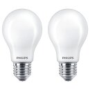 2 x Philips LED A60 Birnenform 10,5W = 100W E27 matt...