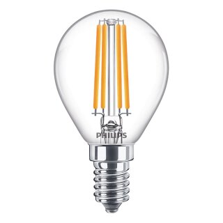 Philips LED Filament Leuchtmittel Tropfen 6,5W = 60W E14 klar 806lm warmweiß 2700K