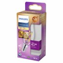 Philips LED Filament Windstoßkerze 4,5W = 40W E14 klar 470lm WarmGlow 2200K-2700K Ra>90 DIMMBAR