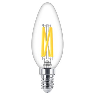 Philips LED Filament B35 Kerze 2,5W= 25W E14 klar 340lm WarmGlow 2200-2700K Ra>90 DIMMBAR